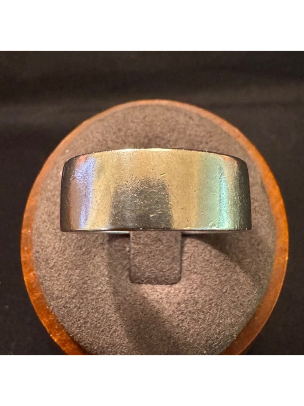 VTG Solid Sterling Silver 925 Cigar Band 9mm Width Ring Size 13.5 Fit